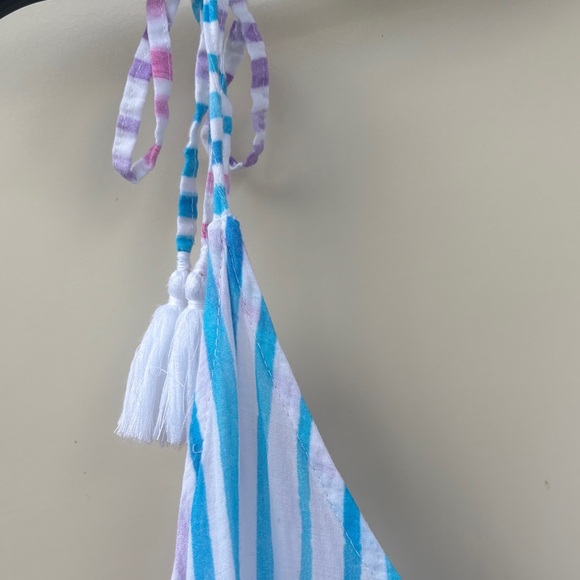 Striped Multicolor Strapless Dress - Picture 5 of 11